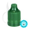 Dark Green CRC (Child Resistant Closure) Tamper Evident Bottle Cap with Tip  alternate view