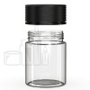 4oz PET Plastic Spiral Container TE/CRC Clear with Solid Black Cap(400/cs) alternate view
