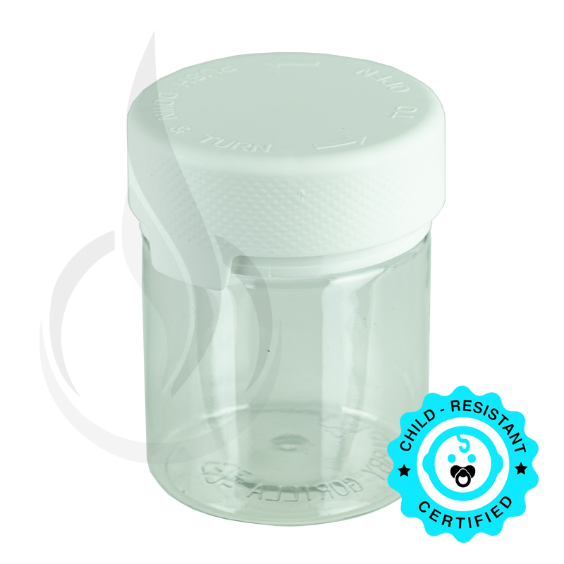 3oz PET Plastic Aviator Series by Chubby Gorilla TE/CRC Clear w/Solid White Cap(400/case)