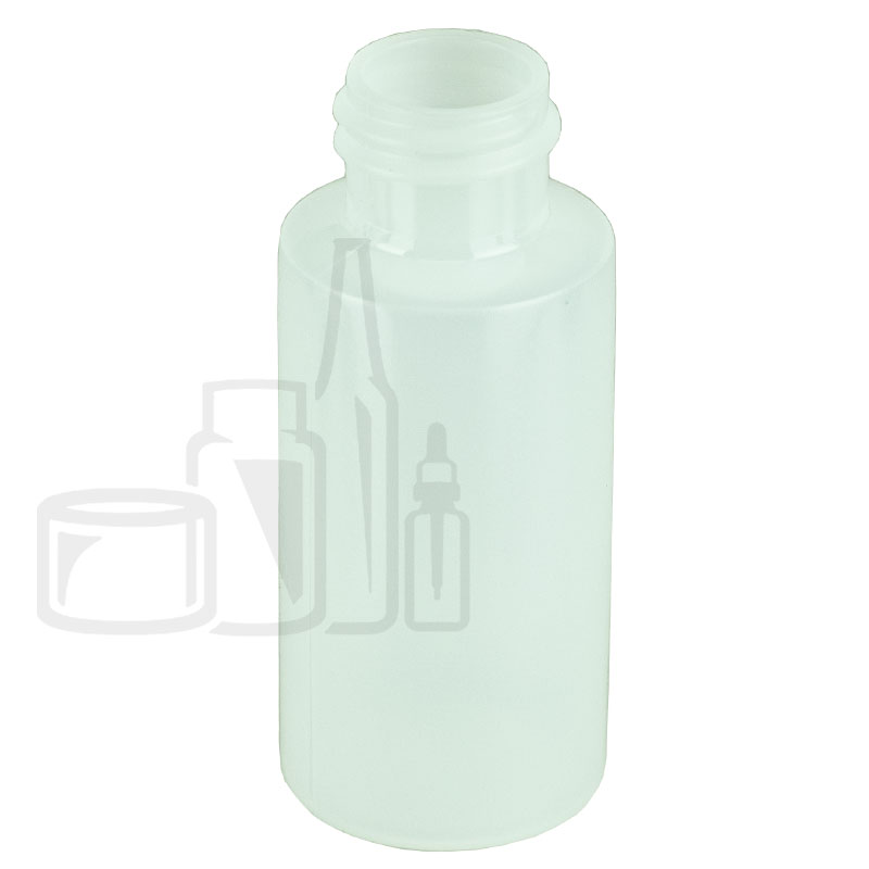 1oz Natural Cylinder HDPE Plastic Bottle 20-410(2000/case)