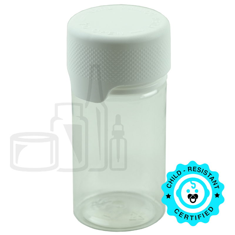 60ML PET Plastic CLEAR MINI CHUBBY GORILLA BOTTLE W/ CRC/TE WHITE CAP(500/case)