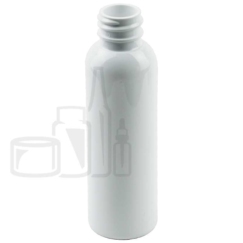 2oz White Cosmo Round PET Plastic Bottle 20-410 (1230/case)