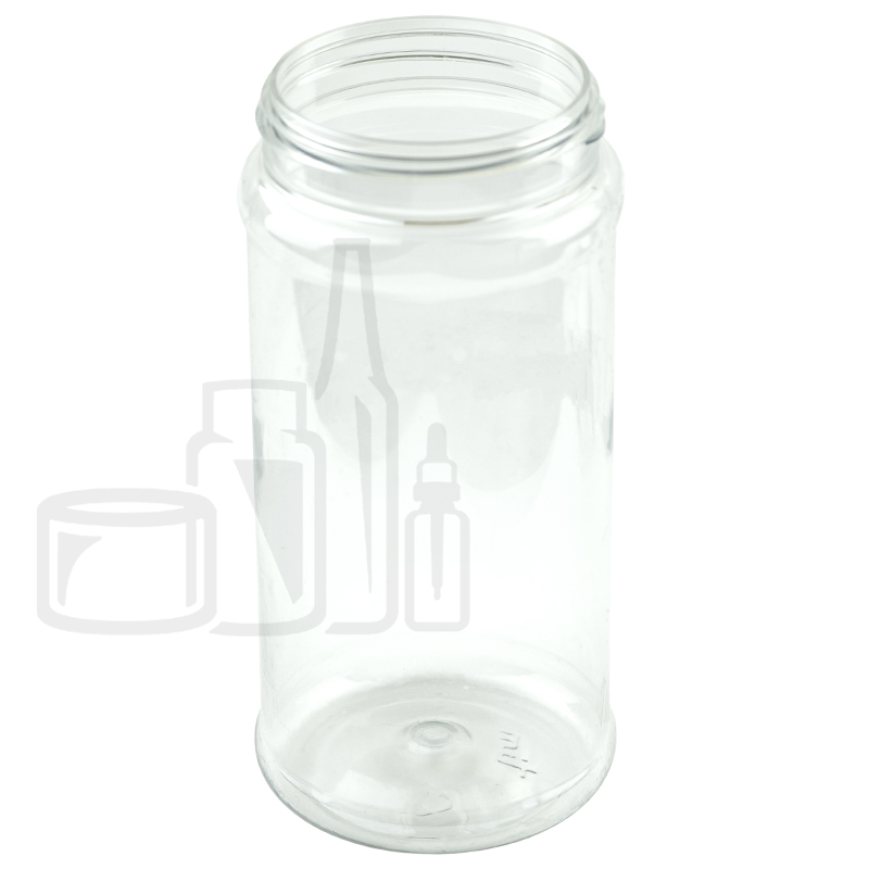 16oz Clear PET Plastic Spice Jar 63/485 (Tray Packs)