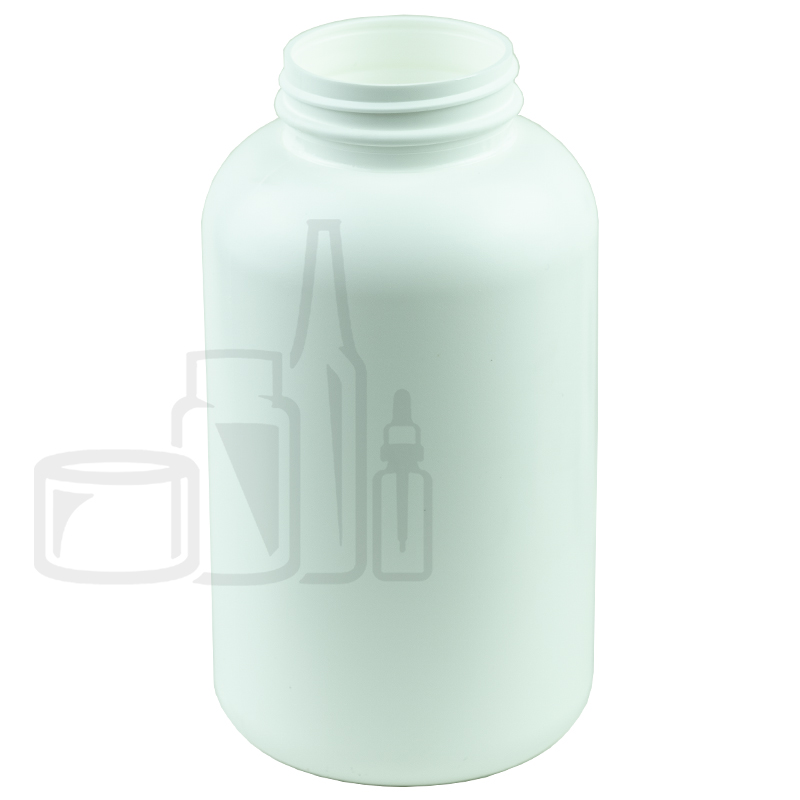 750CC White HDPE Plastic Packer Bottle 53-400 (90/cs)
