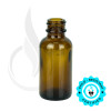 1oz Amber Glass Boston Round Bottle 20-400 alternate view