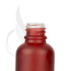 30ml Frosted Red Glass Euro Round Bottle 18-415 alternate view