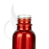 30ml Shiny Red Glass Boston Round Hybrid Bottle 20-415 alternate view