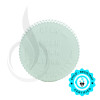 White CRC (Child Resistant Closure) Cap 38-400 Universal HIS Liner HS035 w/letters alternate view