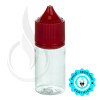 V3 - 30ML PET Plastic CLEAR STUBBY CHUBBY GORILLA BOTTLE W/ CRC/TE SOLID RED CAP(1000/case) alternate view