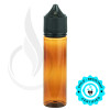 V3 - 60ML AMBER PET Plastic CHUBBY GORILLA BOTTLE W/ CRC/TE BLACK CAP alternate view