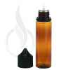 V3 - 60ML AMBER PET Plastic CHUBBY GORILLA BOTTLE W/ CRC/TE BLACK CAP alternate view