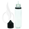 V3 - 60ML PET Plastic CHUBBY GORILLA CLEAR BOTTLE W/ CRC/TE SOLID BLACK CAP alternate view