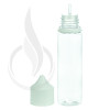 V3 - 60ML PET Plastic CHUBBY GORILLA CLEAR BOTTLE W/ CRC/TE SOLID WHITE CAP alternate view