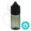 V3 - 30ML PET Plastic TRANSPARENT BLACK STUBBY CHUBBY GORILLA BOTTLE W/ CRC/TE SOLID BLACK CAP(1000/case) alternate view