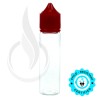 V3 - 60ML PET CHUBBY GORILLA CLEAR BOTTLE W/ CRC/TE SOLID RED CAP