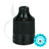 Black CRC (Child Resistant Closure) Tamper Evident Bottle Cap with Tip  alternate view