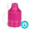 Magenta CRC (Child Resistant Closure) Tamper Evident Bottle Cap with Tip  alternate view