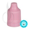 Pink CRC (Child Resistant Closure) Tamper Evident Bottle Cap with Tip  alternate view
