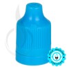 Light Blue CRC (Child Resistant Closure) Tamper Evident Bottle Cap with Tip  alternate view