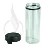 8oz PET Plastic Aviator Series by Chubby Gorilla TE/CRC Clear w/ Black Cap(200/case) alternate view