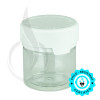 2oz PET Plastic Aviator Series by Chubby Gorilla TE/CRC Clear w/Solid White Cap(500/case) alternate view