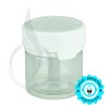 2oz PET Plastic Aviator Series by Chubby Gorilla TE/CRC Clear w/Solid White Cap(500/case) alternate view