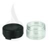 1oz PET Plastic Aviator Series by Chubby Gorilla TE/CRC Clear w/Solid Black Cap(500/case) alternate view