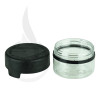1oz PET Plastic Aviator Series by Chubby Gorilla TE/CRC Clear w/Solid Black Cap(500/case) alternate view