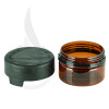1oz PET Plastic Aviator Series by Chubby Gorilla TE/CRC Amber w/Solid Black Cap(500/case) alternate view