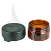 1oz PET Plastic Aviator Series by Chubby Gorilla TE/CRC Amber w/Solid Black Cap(500/case) alternate view