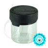 2oz PET Plastic Aviator Series by Chubby Gorilla TE/CRC Clear w/Solid Black Cap(500/case) alternate view