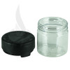 2oz PET Plastic Aviator Series by Chubby Gorilla TE/CRC Clear w/Solid Black Cap(500/case) alternate view