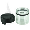 2oz PET Plastic Aviator Series by Chubby Gorilla TE/CRC Clear w/Solid Black Cap(500/case) alternate view