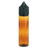 V3 - 60ML AMBER PET Plastic CHUBBY GORILLA BOTTLE W/ CRC/TE BLACK CAP alternate view