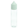 V3 - 60ML PET Plastic CHUBBY GORILLA CLEAR BOTTLE W/ CRC/TE SOLID WHITE CAP alternate view
