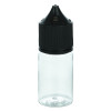 V3 - 30ML PET Plastic CLEAR STUBBY CHUBBY GORILLA BOTTLE W/ CRC/TE SOLID BLACK CAP(1000/case) alternate view