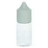 V3 - 30ML PET Plastic CLEAR STUBBY CHUBBY GORILLA BOTTLE W/ CRC/TE SOLID WHITE CAP(1000/case) alternate view