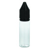 V3 - 15ML PET Plastic CLEAR CHUBBY GORILLA BOTTLE W/ CRC/TE SOLID BLACK CAP(1000/case) alternate view