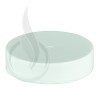 53-400 White PP Smooth Lid w/PS Liner Unprinted