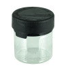 2oz PET Plastic Aviator Series by Chubby Gorilla TE/CRC Clear w/Solid Black Cap(500/case) alternate view