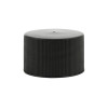 Non CRC Black 20-410 Fine Ribbed Skirt Lid with MRPLN01 PE Foam .035 PL No Glue - 6,800/case