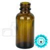 1oz Amber Glass Boston Round Bottle 20-400 (360/case)