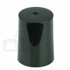 Black PP smooth skirt screw cap for glass roll on bottle 16mm neck(5000/case)