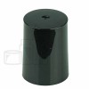 Black PP smooth skirt screw cap for glass roll on bottle 16mm neck(6000/case)