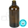 100ml Amber Euro Round Bottle 18-415(140/case)