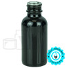 1oz Shiny Black Glass Boston Round Bottle 20-400(360/case)