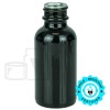 1oz Shiny Black Glass Boston Round Bottle 20-400(360/case)
