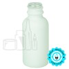 1oz Matte White Glass Boston Round Bottle 20-400(288/case)