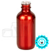 2oz Glass Boston Round Shiny Red Bottle 20-400(240/case)