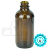 4oz Amber Glass Boston Round Bottle 22-400(128/case)